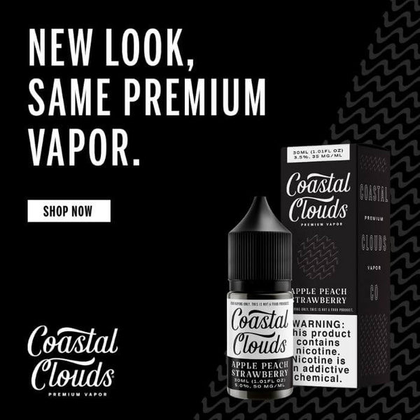 Saltwater Apple Peach Strawberry by Coastal Clouds Nicotine Salt eJuice