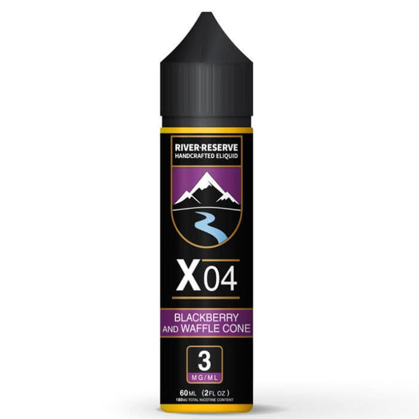 Blackberry Waffle Cone X-04 Tobacco Free Nicotine E-liquid by River Reserve