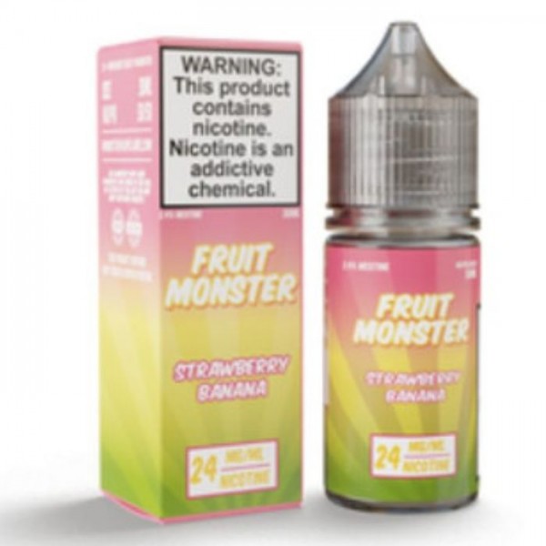 Strawberry Banana Ice Tobacco Free Nicotine Salt Juice by Frozen Fruit Monster