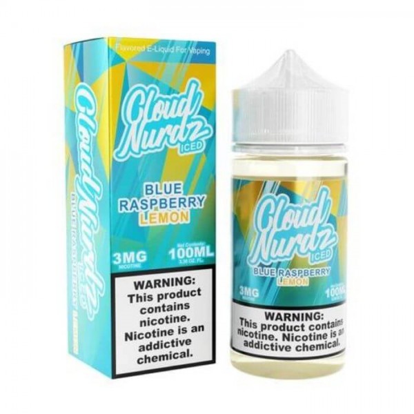 Blue Raspberry Lemon Iced Vape Juice by Cloud Nurdz