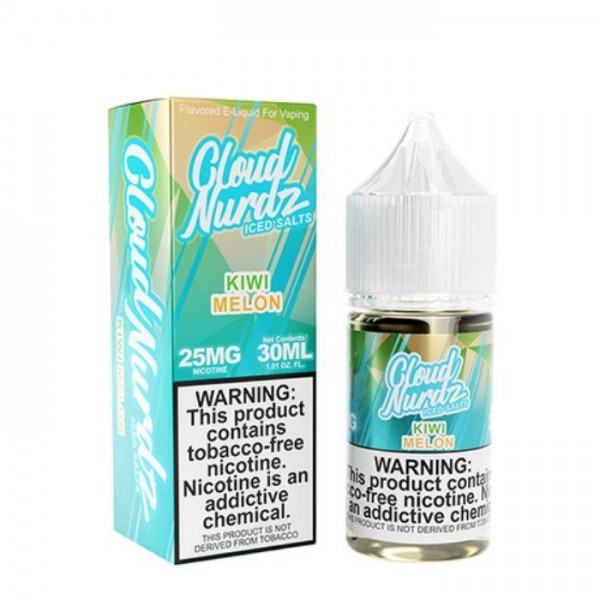 Kiwi Melon Iced Tobacco Free Nicotine Salt Juice by Cloud Nurdz