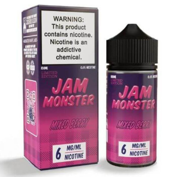 Mixed Berry Tobacco Free Nicotine Vape Juice by Jam Monster