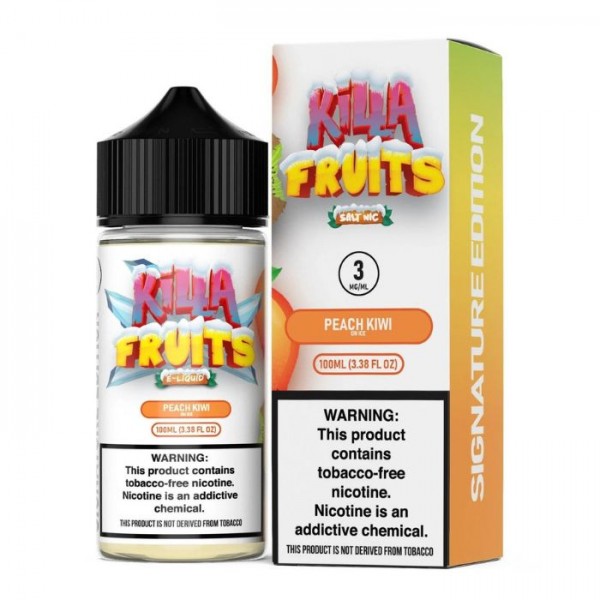 Peach Kiwi Ice Tobacco Free Nicotine Vape Juice by Killa Fruits Signature Edition