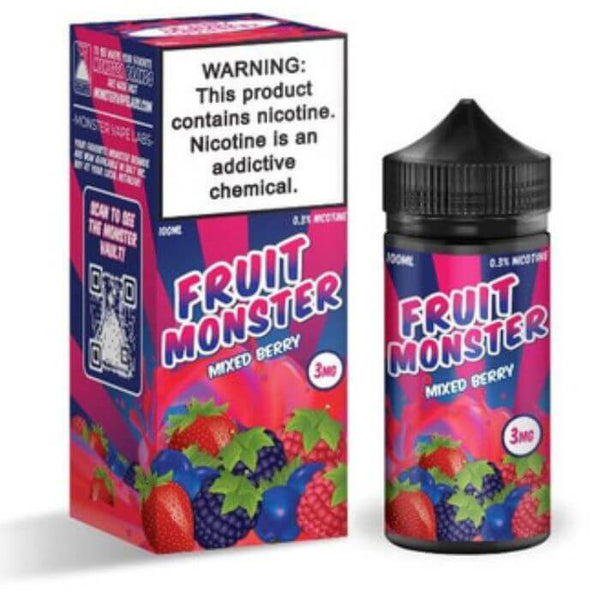 Mixed Berry Tobacco Free Nicotine Vape Juice by Fruit Monster