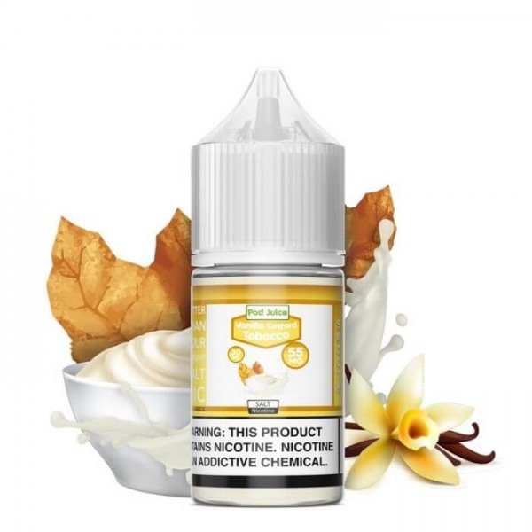 Vanilla Custard Tobacco (VCT) by Pod Juice Nicotine Salt E-Liquid