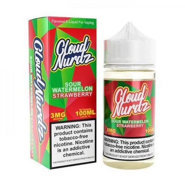 Sour Watermelon Strawberry Tobacco Free Nicotine Vape Juice by Cloud Nurdz