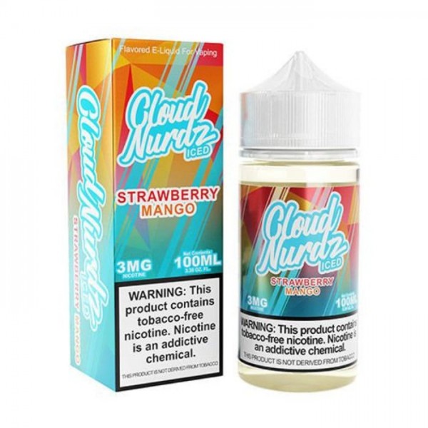 Strawberry Mango Iced Tobacco Free Nicotine Vape Juice by Cloud Nurdz