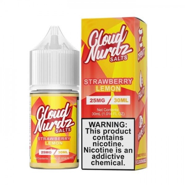 Strawberry Lemon by Cloud Nurdz Nicotine Salt eJuice