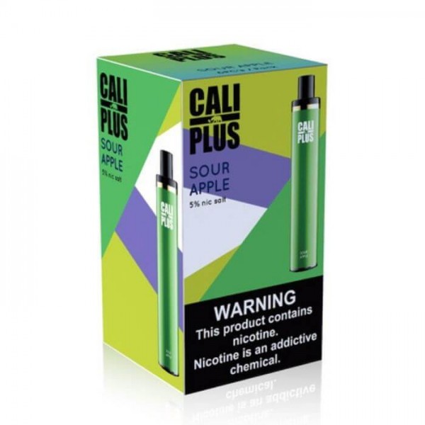 Cali Plus Sour Apple Disposable Vape - 1500 Puffs