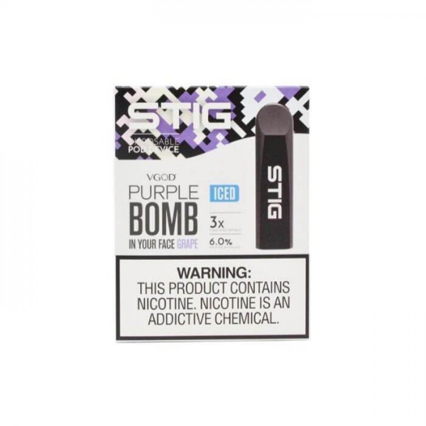 VGOD STIG Iced Purple Bomb Disposable Pod Device