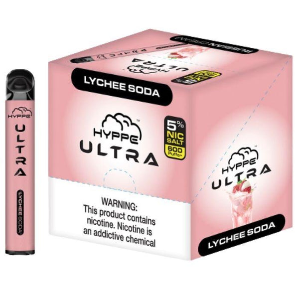 Hyppe Bar Ultra Lychee Soda Disposable Vape - 600 Puffs