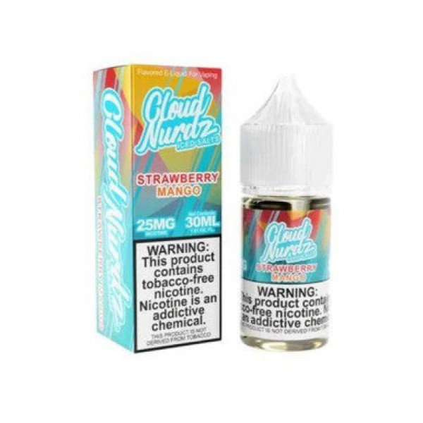 Strawberry Mango Iced Tobacco Free Nicotine Salt Juice by Cloud Nurdz